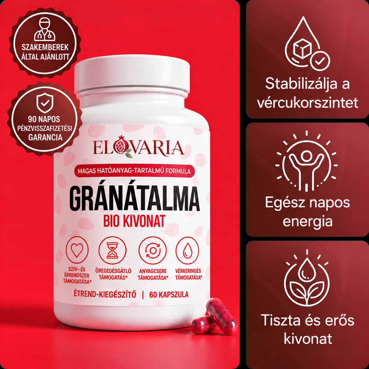ELOVARIA – Gránátalma-kivonat kapszula