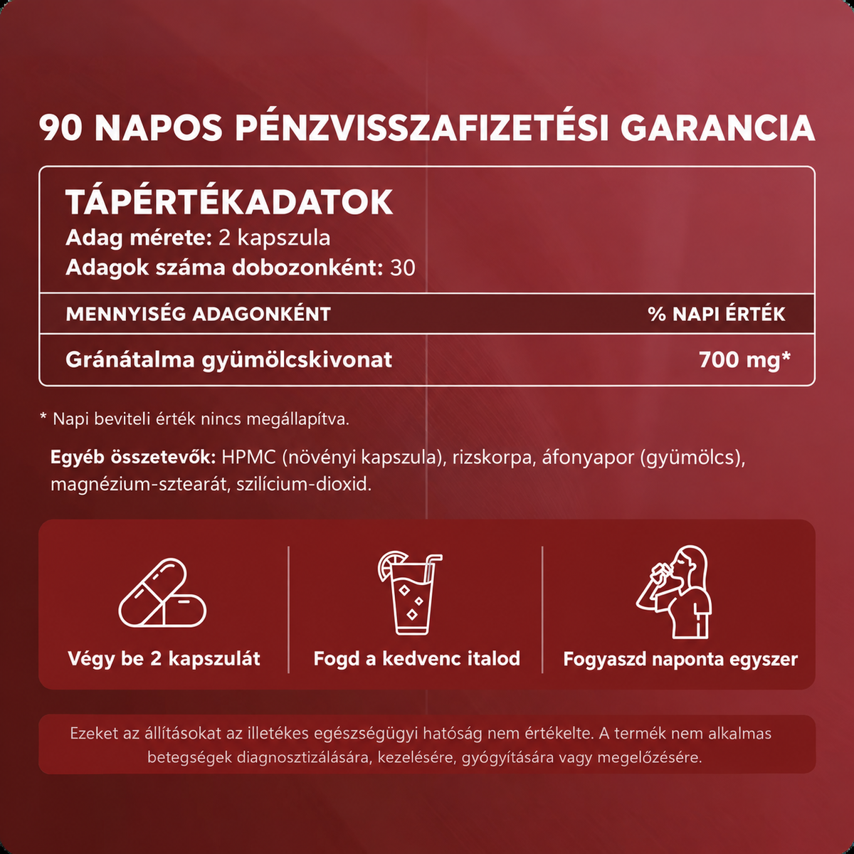 ELOVARIA – Gránátalma-kivonat kapszula